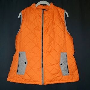 Neon Orange Walking Vest Size Large